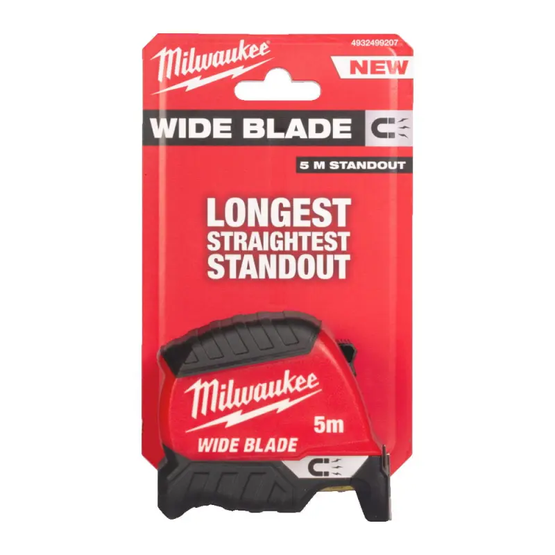 Široký svinovací metr Milwaukee WIDE BLADE MAGNETIC (GEN2) 5M-35, délka 5 metrů, magnetický, 4932499207